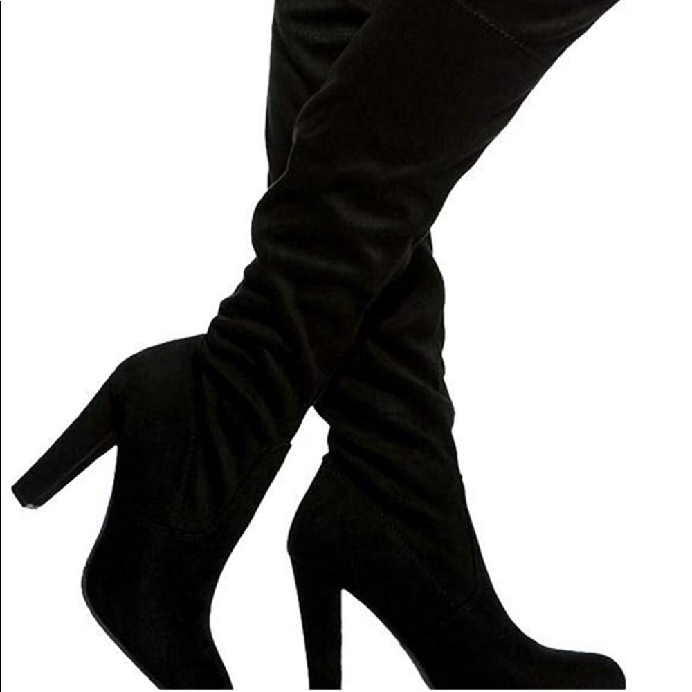 Knee high black boots